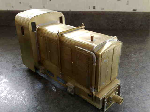 Image of an unpainted Dick Kerr Petrol Electrric in 16mm Scale