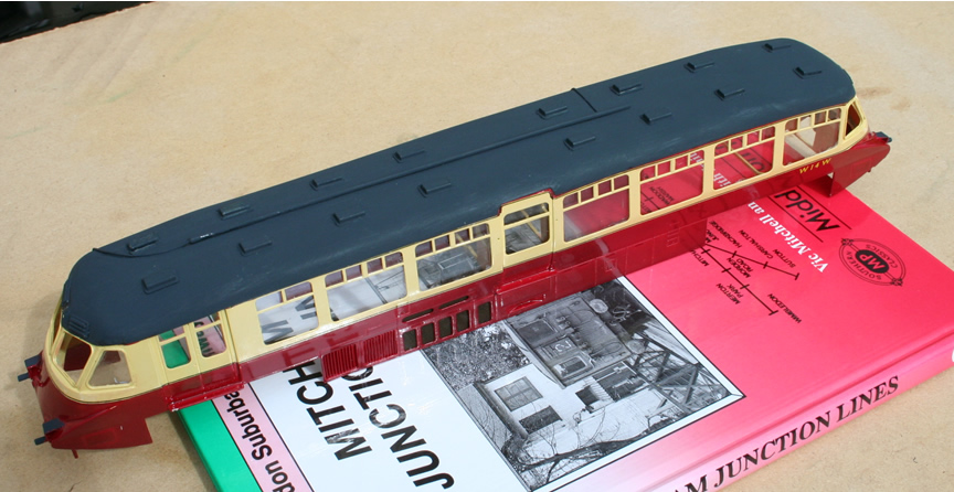 S Gauge GWR AEC Single Railcar Built by Barry Witham from a Worsley Works Kit